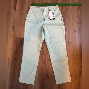 NWT Stio Women's Rivet Canvas Pants Lichen Green 8 Organic Cotton Trouser